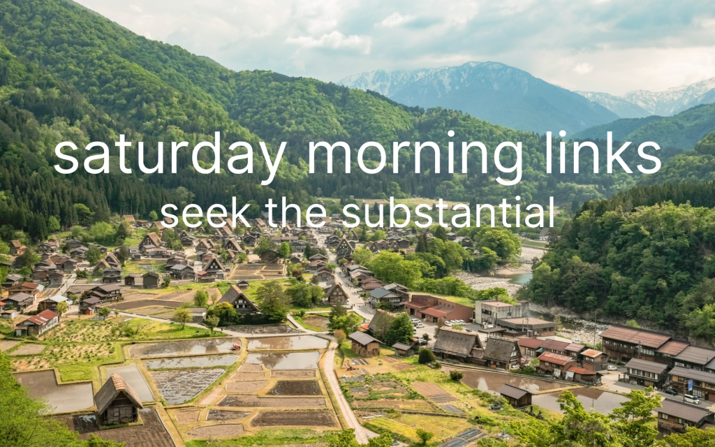 Saturday Morning Links