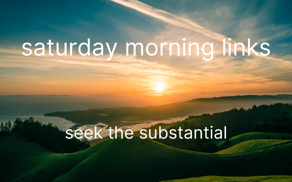 Saturday Morning Links