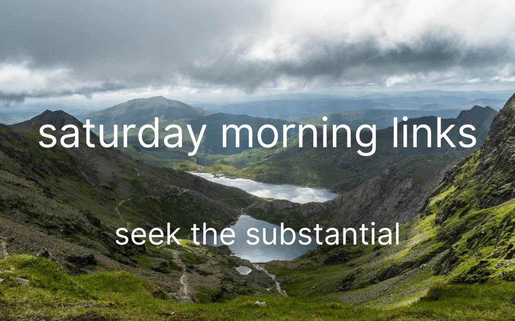 Saturday Morning Links