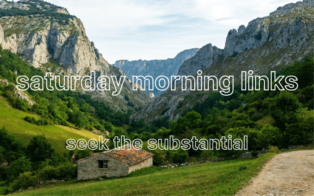 Saturday morning Links