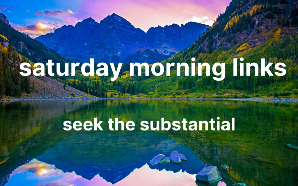 Saturday morning Links