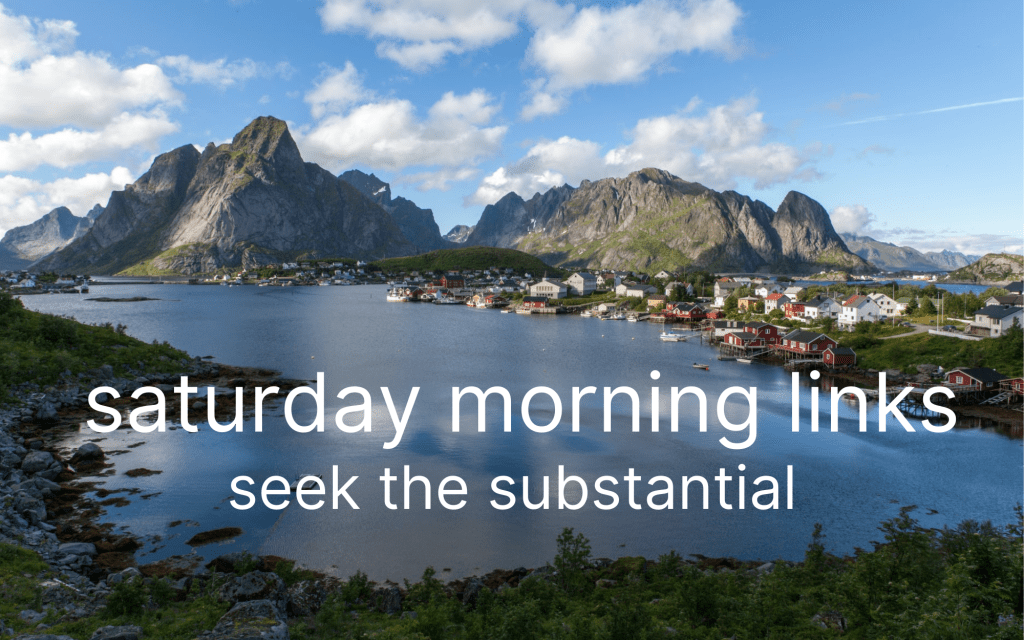 Saturday Morning Links