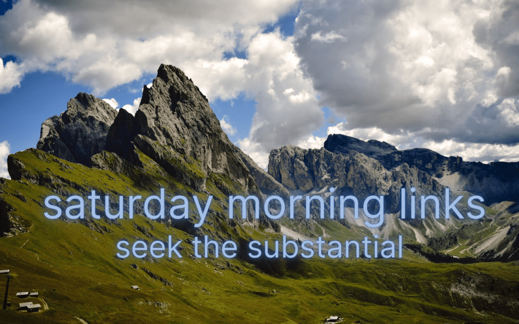 Saturday morning links