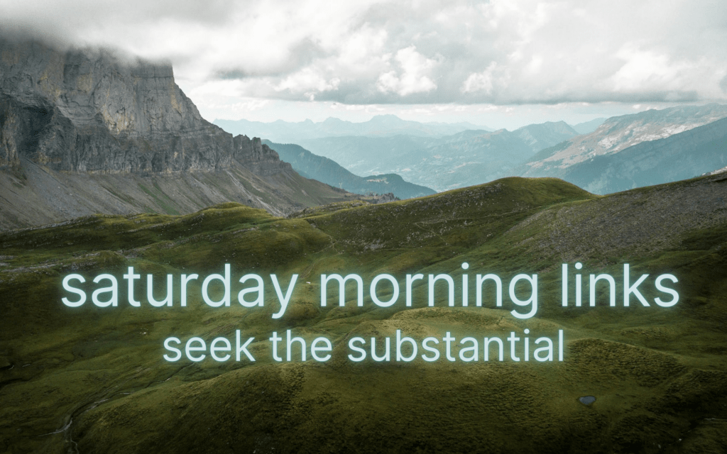 Saturday Morning Links